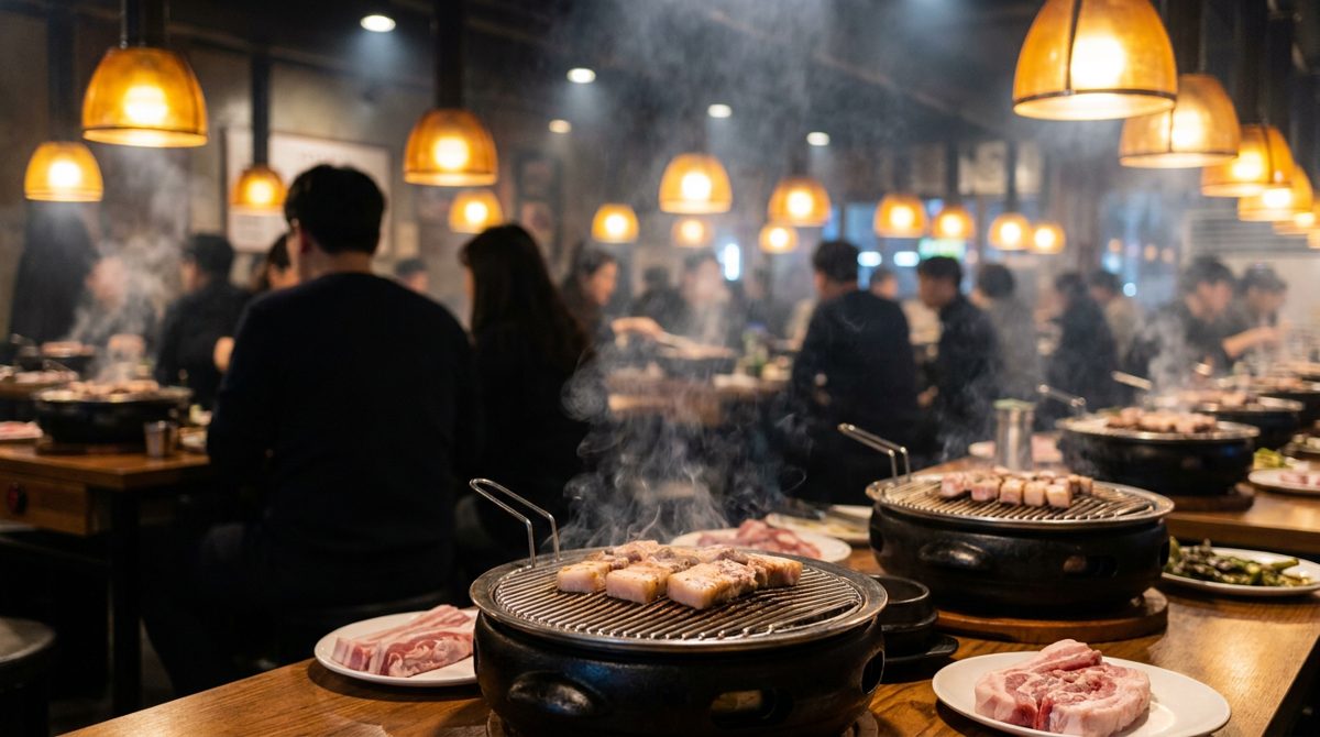 손님으로 붐비는 고깃집 (AI 예시 이미지)